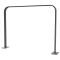 Lean-on hoop made of flat steel | 50 x 12 mm | in bent design | without cross bar | total width: 1000 mm | hot-dip galvanized and coated DB 703